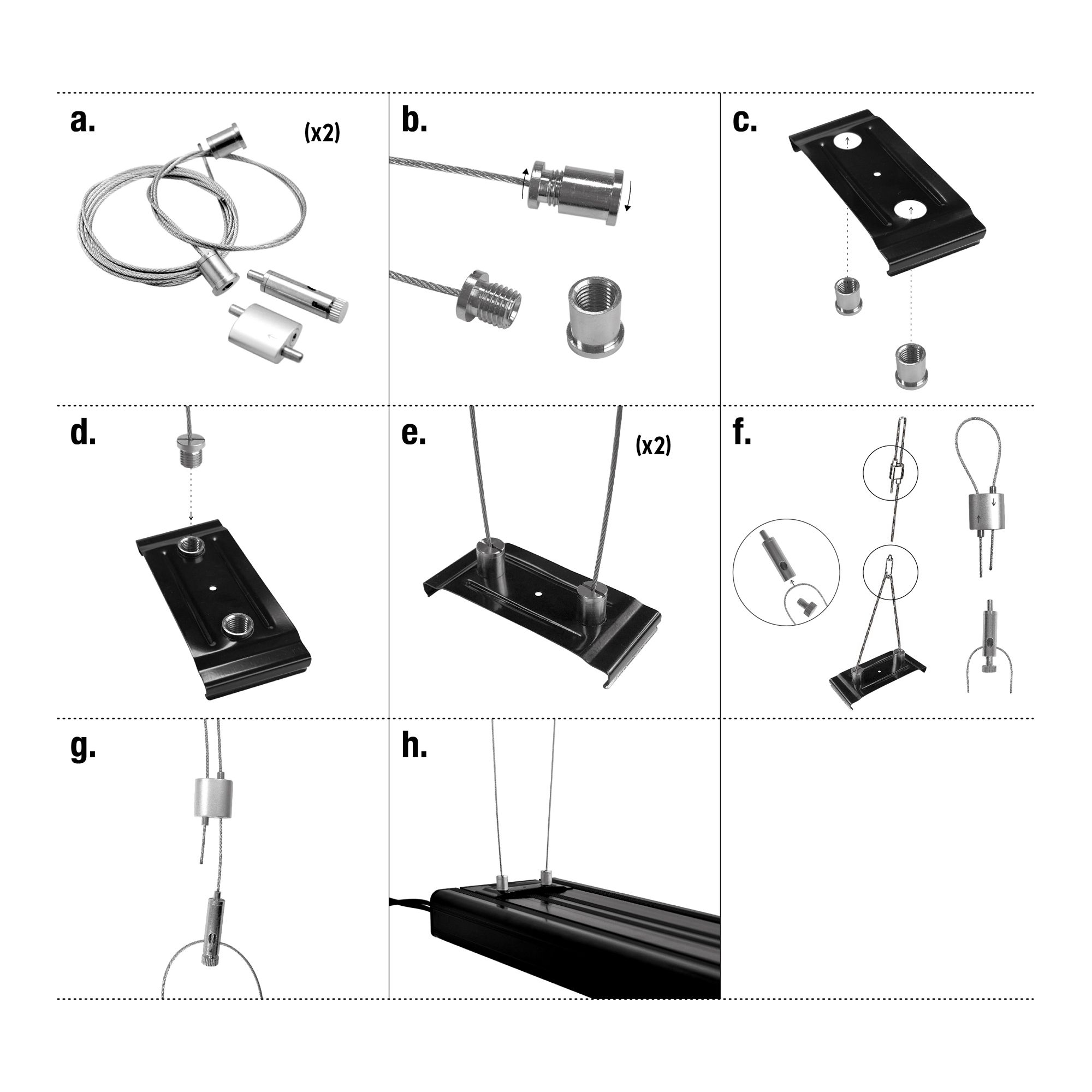 Wire Rope Twin T5 Luminaire UK